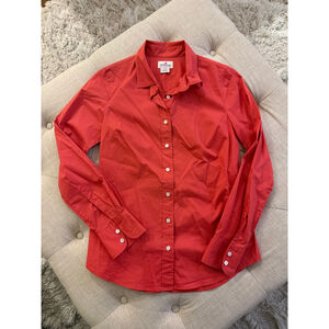 Women's J.Crew Red Haberdashery Stretch Button Down Shirt XS